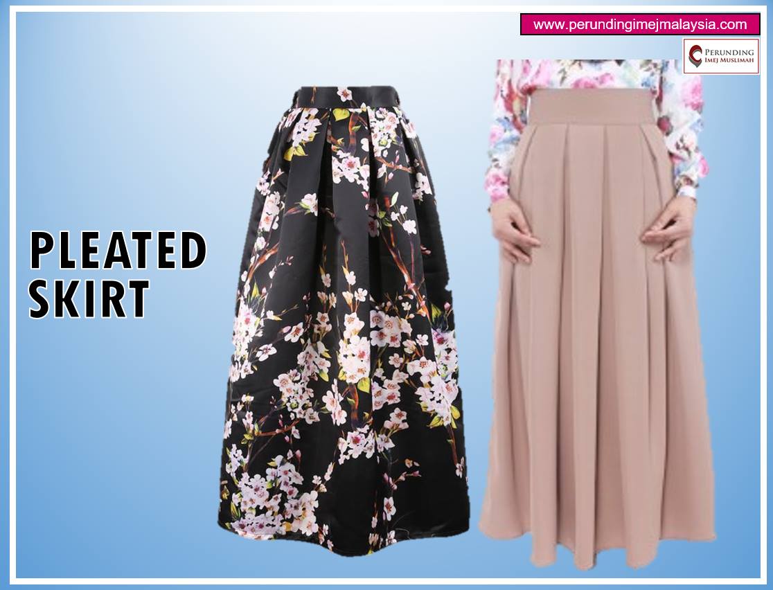 5 jenis Skirt Trendy Muslimah