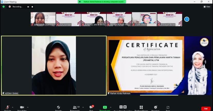 Kursus Komunikasi Berkesan PEHARTA UTM : Perunding Imej Malaysia