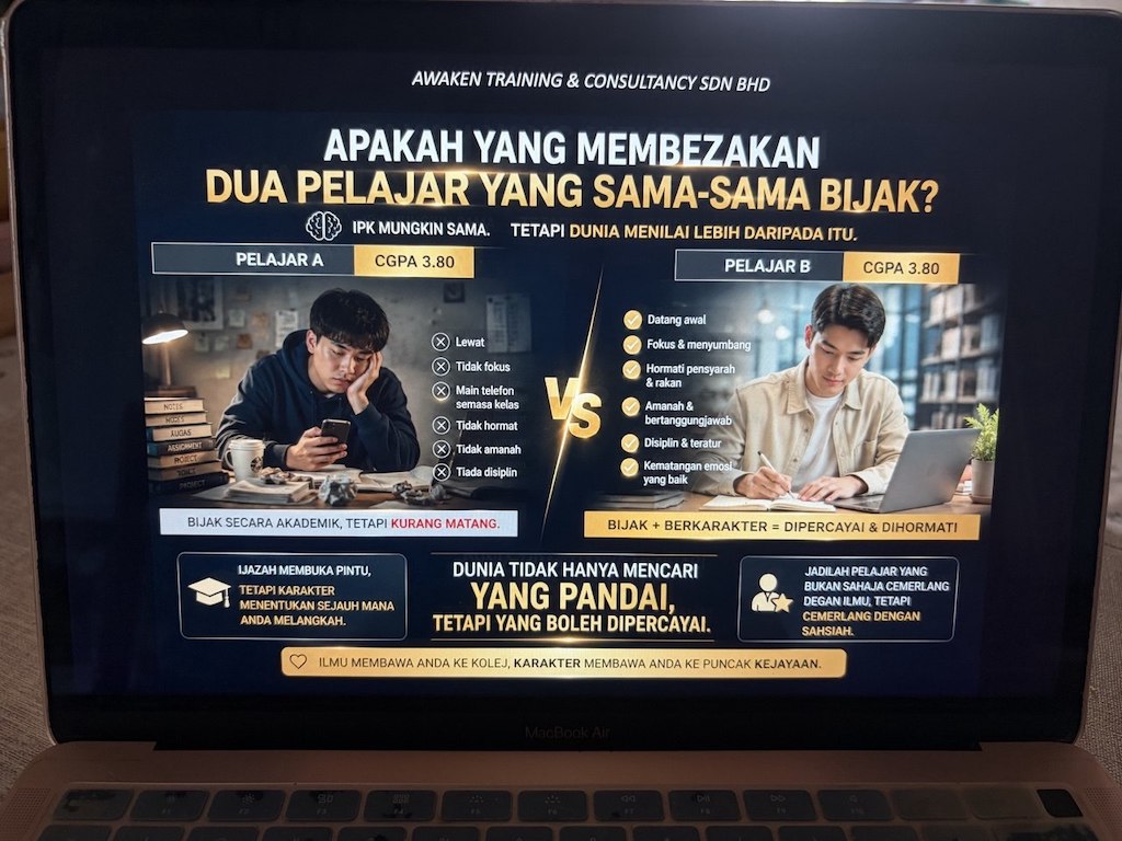 Program Grace & Grit: My Look, My Pesona anjuran Kolej Profesional MARA (KPM) Ayer Molek pada 1 Ogos 2026 bertempat di Anjung Munsyi Abdullah, KPM Ayer Molek, Melaka Program Grace & Grit: My Look, My Pesona anjuran Kolej Profesional MARA (KPM) Ayer Molek pada 1 Ogos 2026 bertempat di Anjung Munsyi Abdullah, KPM Ayer Molek, Melaka
