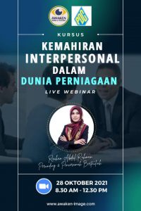 Kursus Kemahiran Interpersonal Dalam Dunia Perniagaan Penang Development Corporation (PDC) Pada 28 Oktober 2021