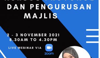 Kursus Protokol Dan Pengurusan Majlis Kementerian Pendidikan Malaysia Pada 2-3 November 2021