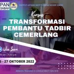 <b>Kursus Transformasi Pembantu Tadbir Cemerlang</b> anjuran Institut Latihan Sektor Awam Negeri Sabah Pada 26-27 Oktober 2022